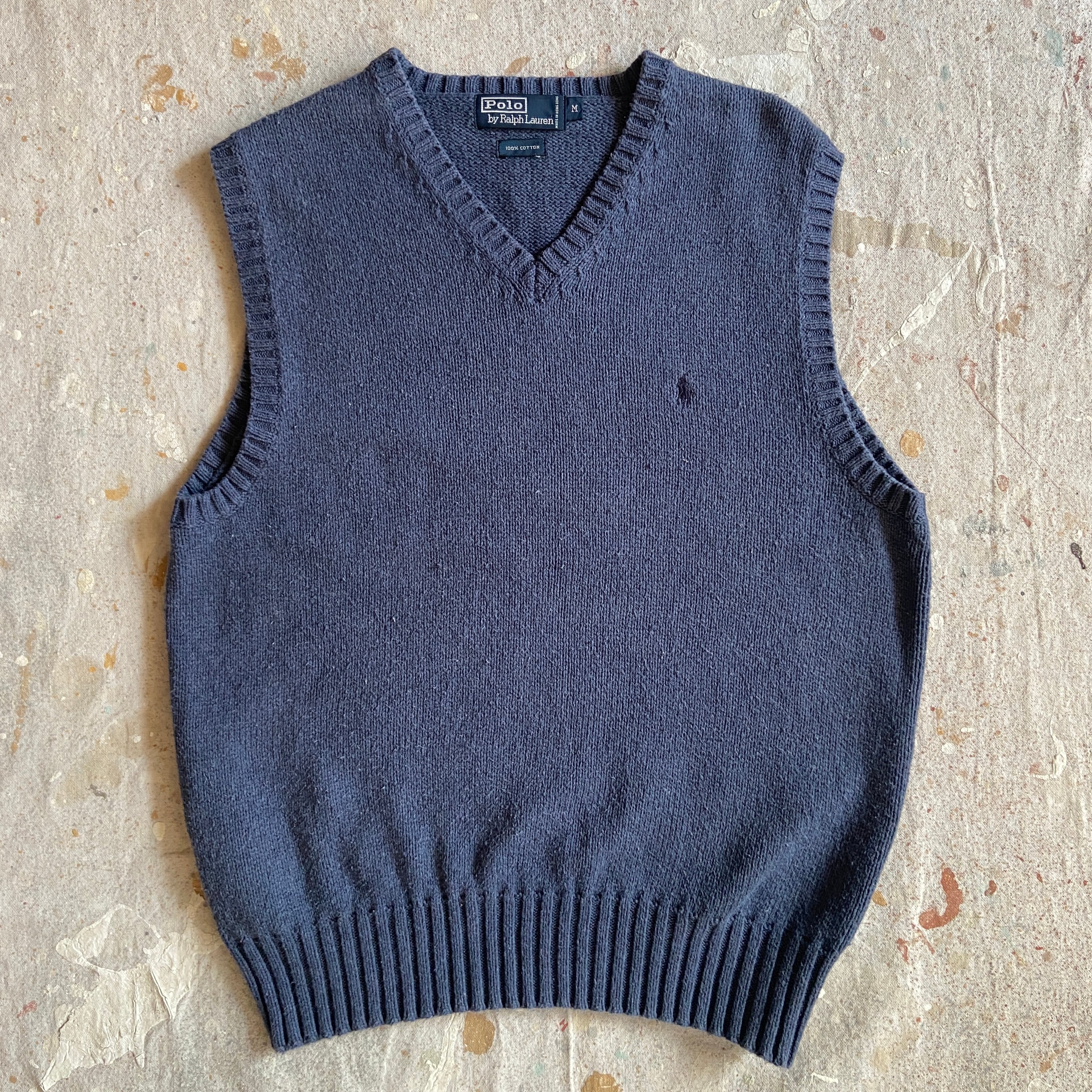 1990s Polo Ralph Lauren Knit Vest M G095