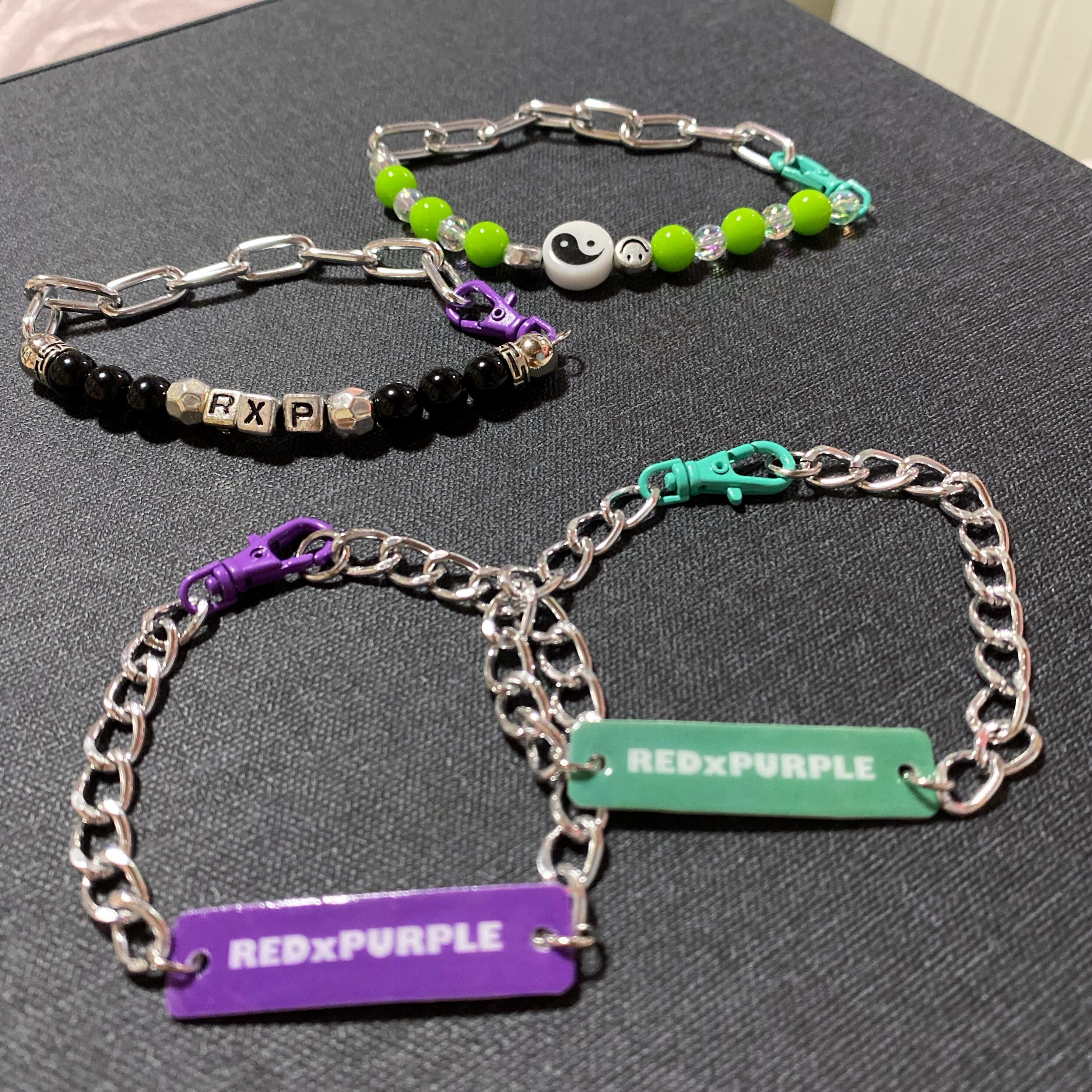 陰陽太極図ブレスレット | REDxPURPLE