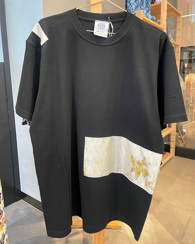 KIMONO fabric T-shirt  / Tシャツ アシンメトリー / XL