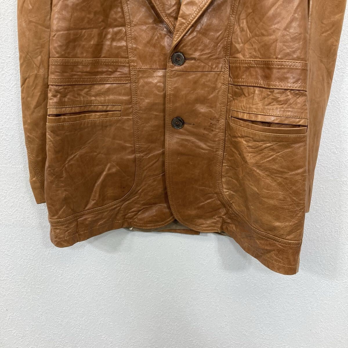 70s SILTON CALIFORNIA レザージャケット M ボタン テーラードタイプ
