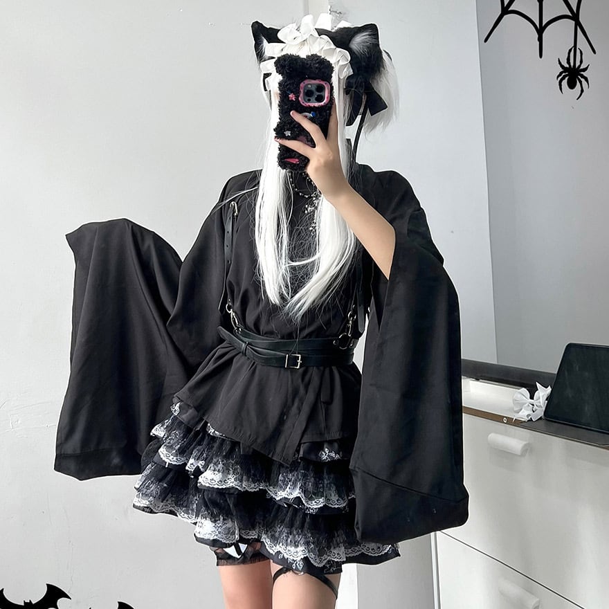 サブカル 服 地雷系 通販 スカート ミニ丈 ふんわり レース 闇かわいい