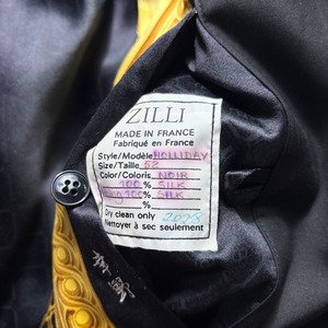 ZILLI black silk coat with fur