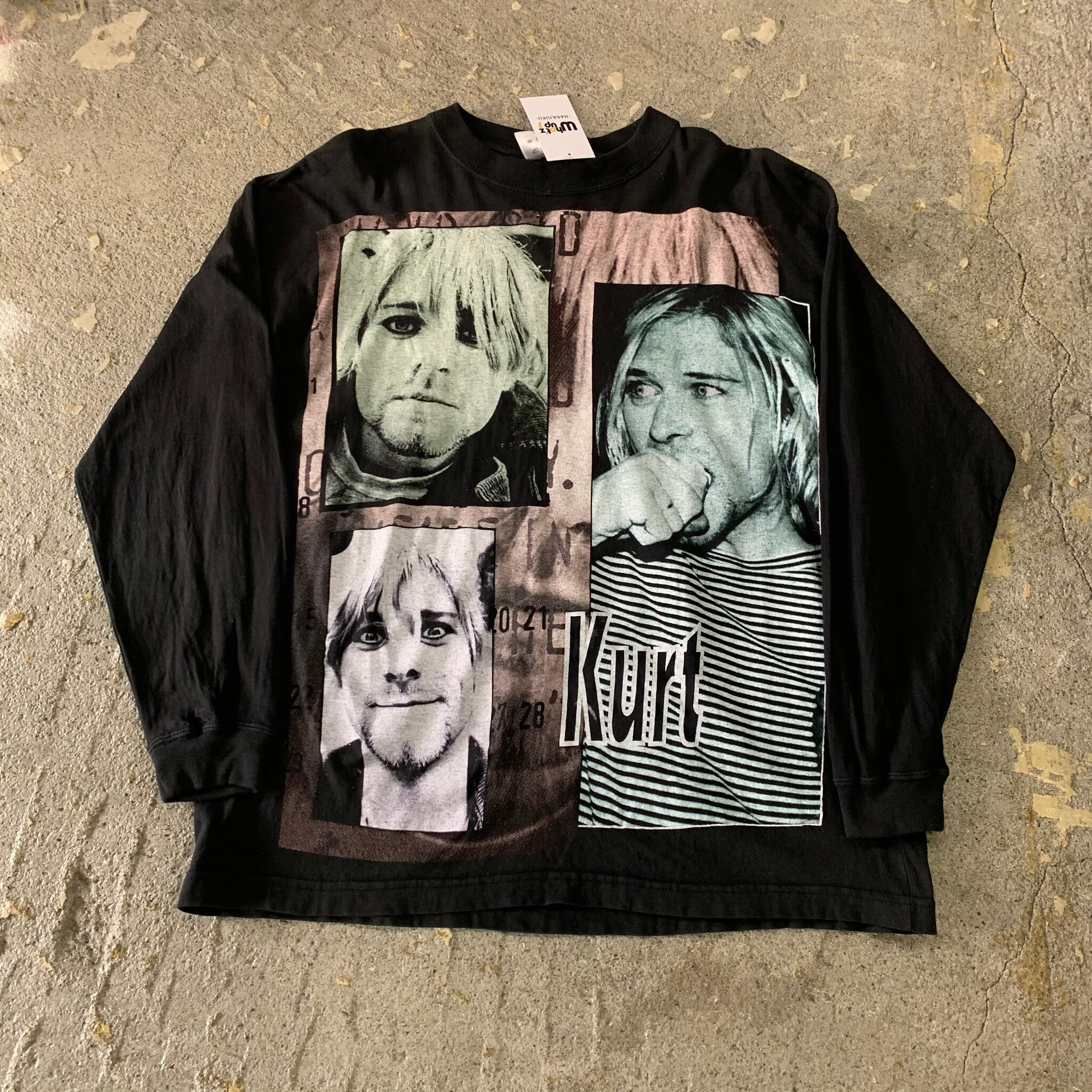 90s bootleg Kurt cobain print L/S T-shirt | What 