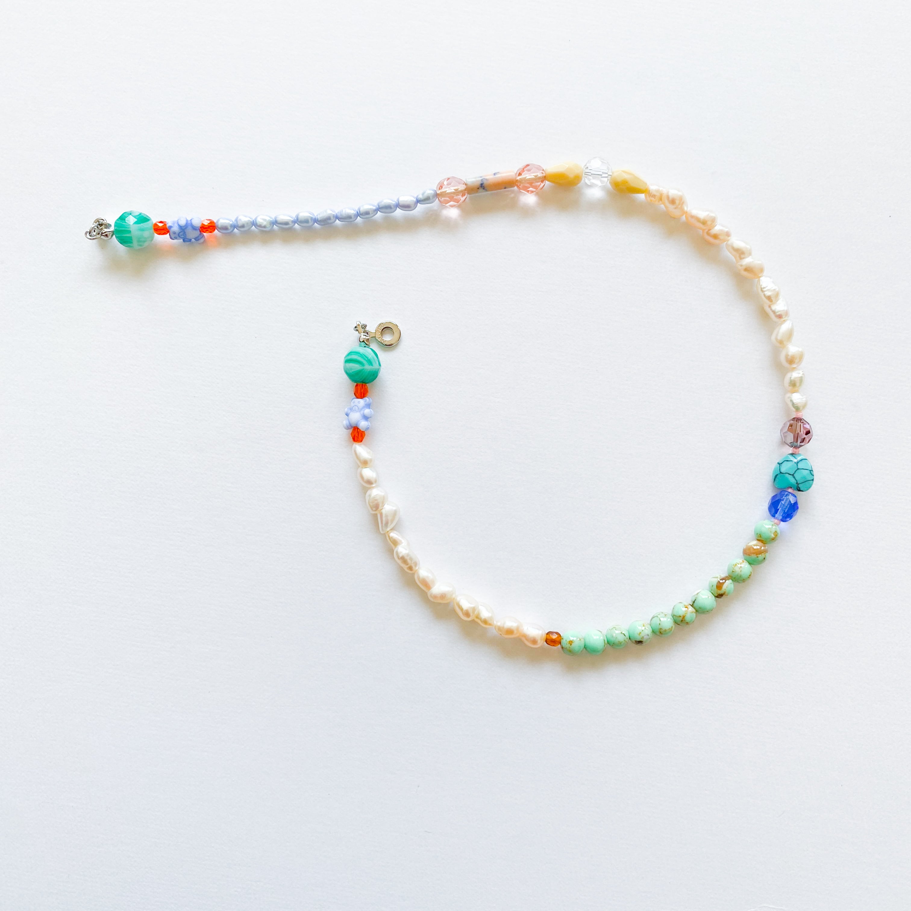 淡水パールとビーズのネックレス