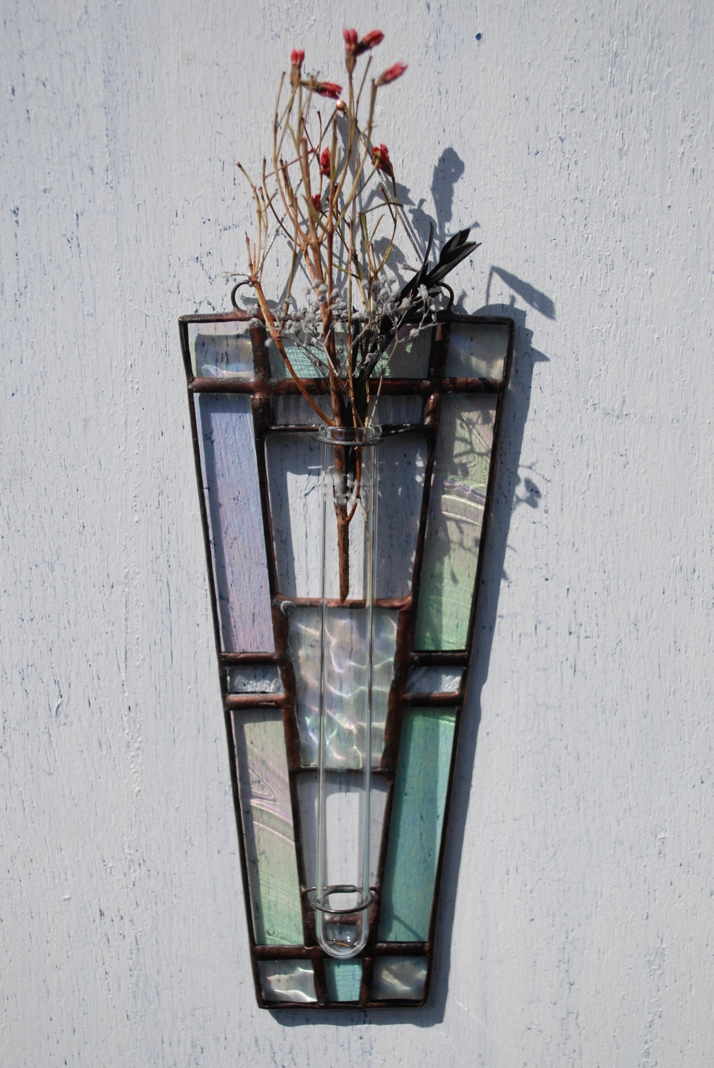 〈Trapezoidal Flower Vase 003〉　ステンドグラス 一輪挿し | ALMA STAINED GLASS powered by  BASE