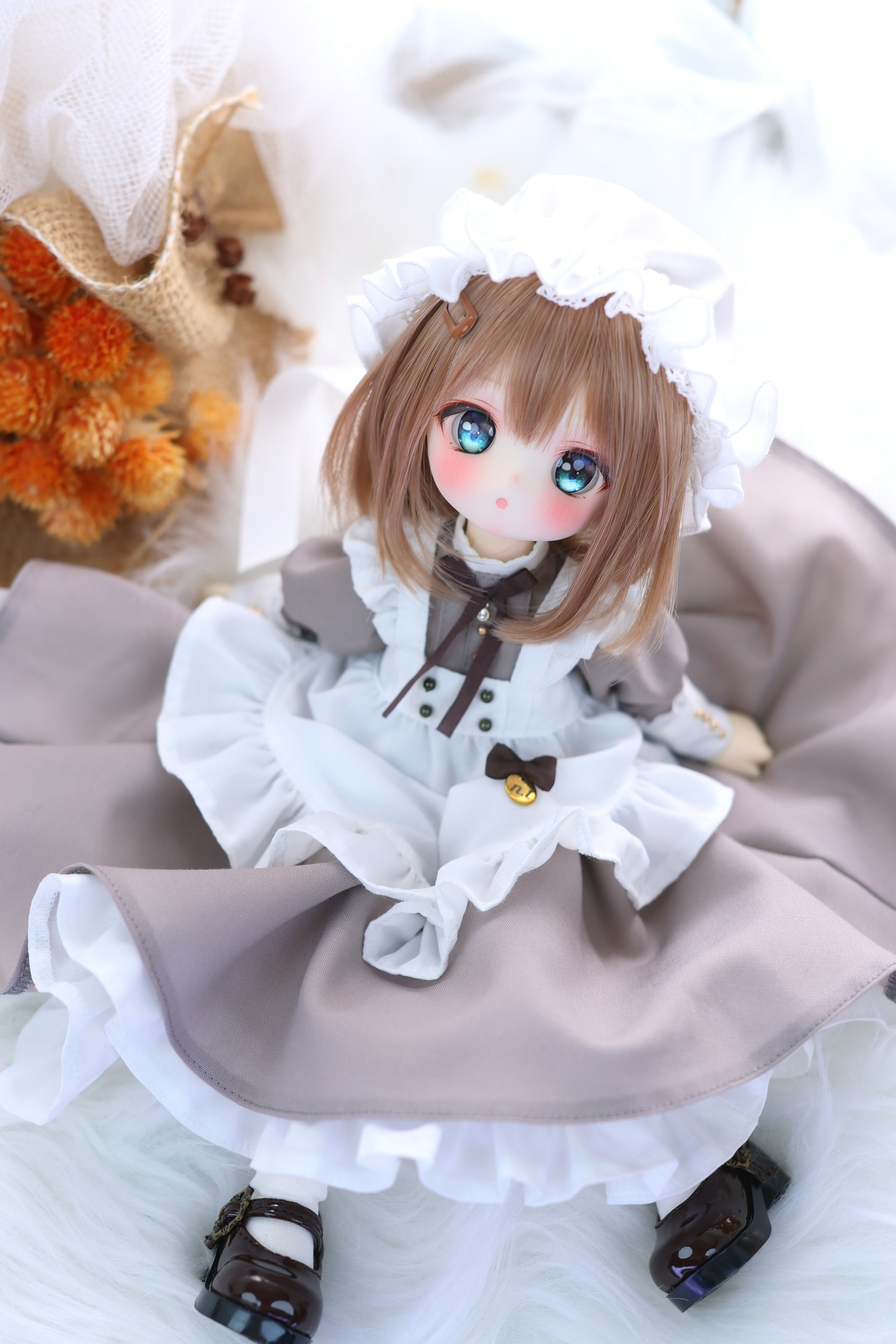 『受注 Pre-order』 1/6TinyFox / BABY KUMAKO【ロイヤル・ヴィクトリアンメイド（グレージュ）】【Victorian Maid Dress (Greige)】 - 4