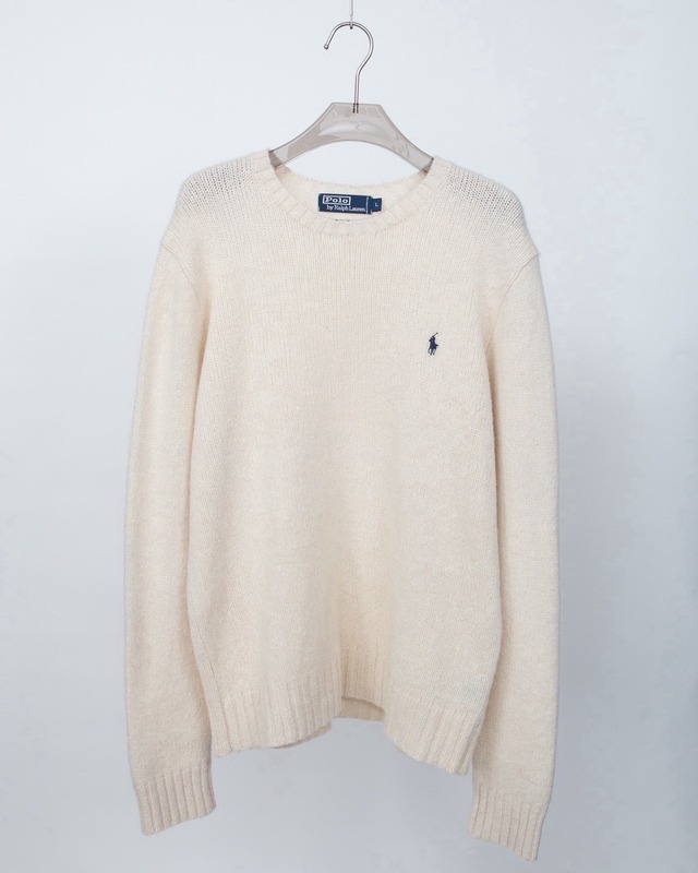 "Polo by Ralph Lauren" wool × angora knit sweater
