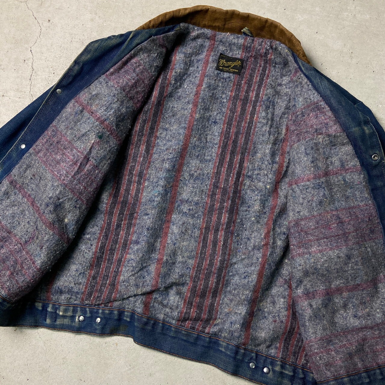 70年代 USA製 Wrangler ラングラー デニムジャケット JL720NV NO-FAULT 