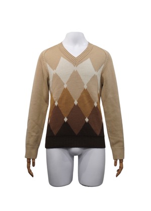 VERONIQUE BRANQUINHO argyle raglan sweater