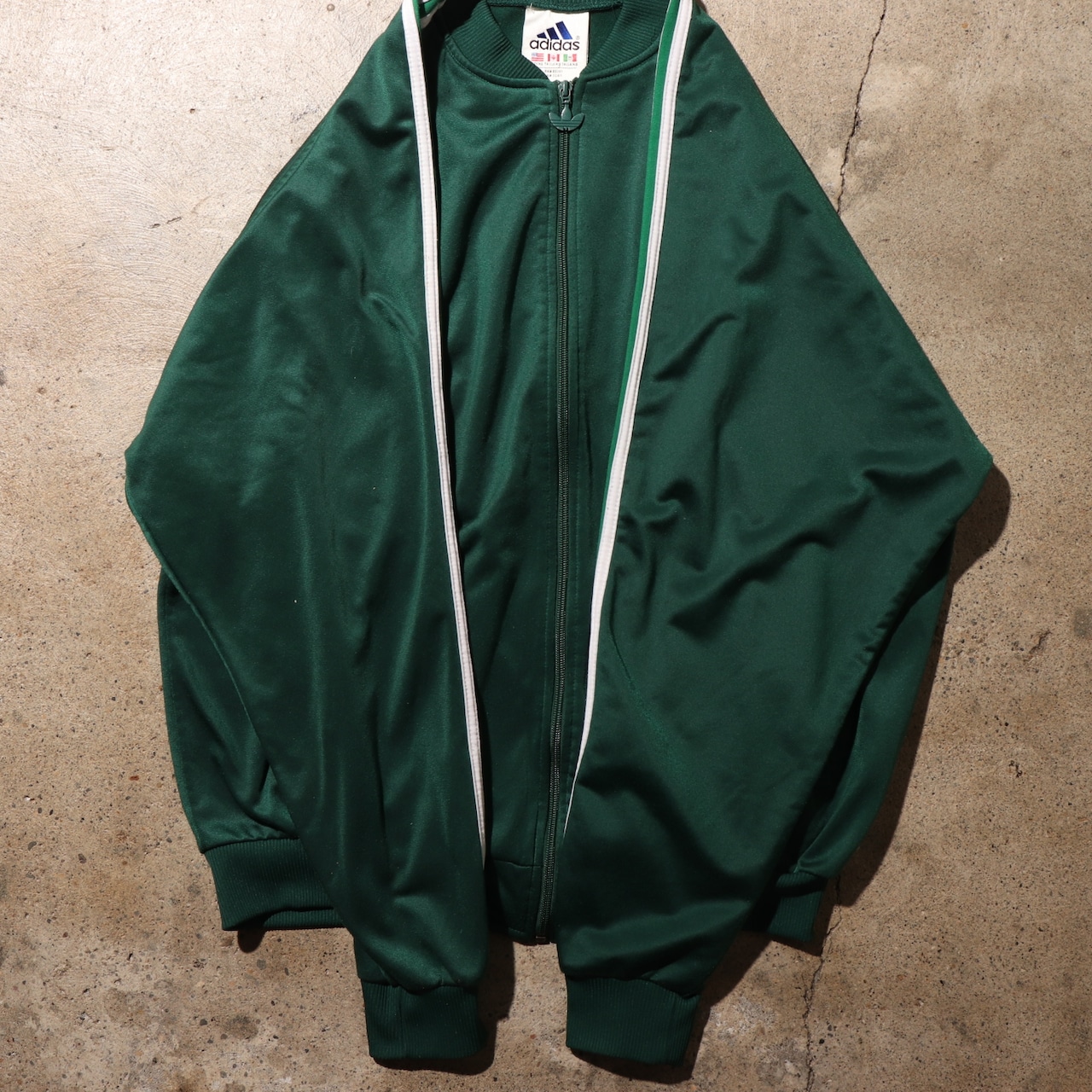 美品 90s XL adidas トラックジャケット アディダス 緑 グリーン