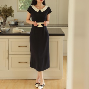 Aラインシルエットスリーブレスミディ丈ワンピース 00006