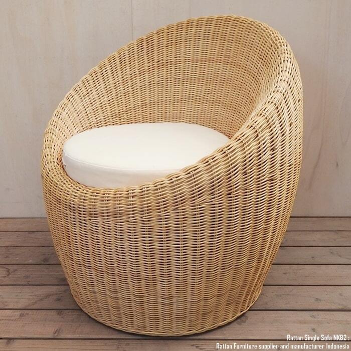 送料込み ラタン シングルソファ 一人 チェア アジアン ナチュラル ラウンド 残り一個 ラタン シングルソファ 一人 チェア アジアン ナチュラル