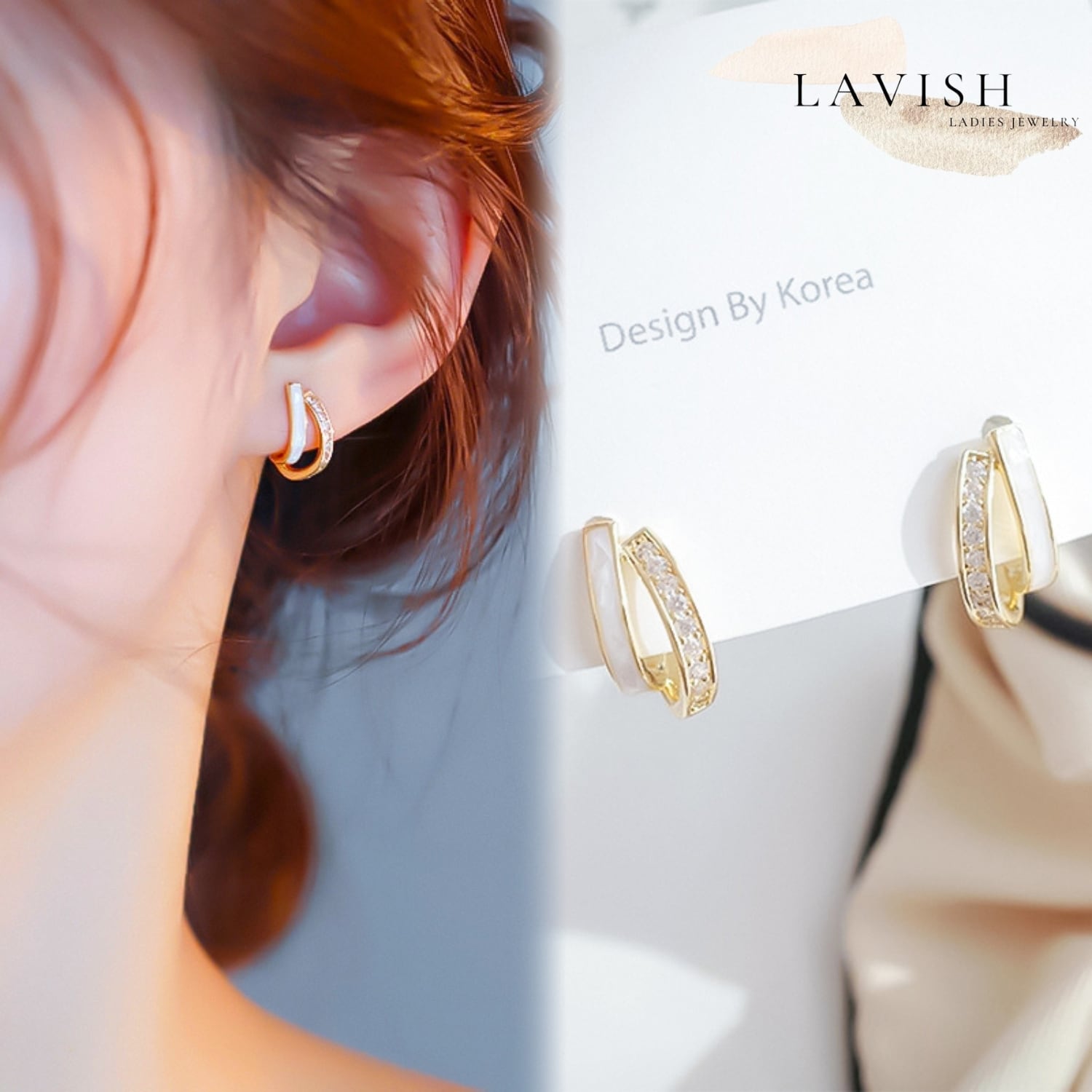 パールライン イヤーカフ レディース Ear cuff