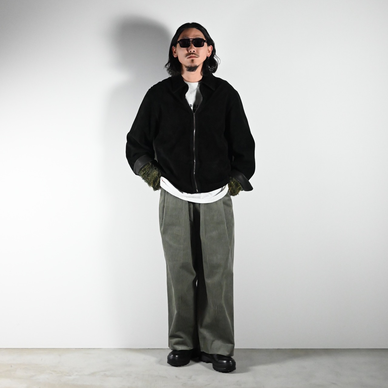 Leh / Photographer Jacketにbarbell object / leather jktコーディネート