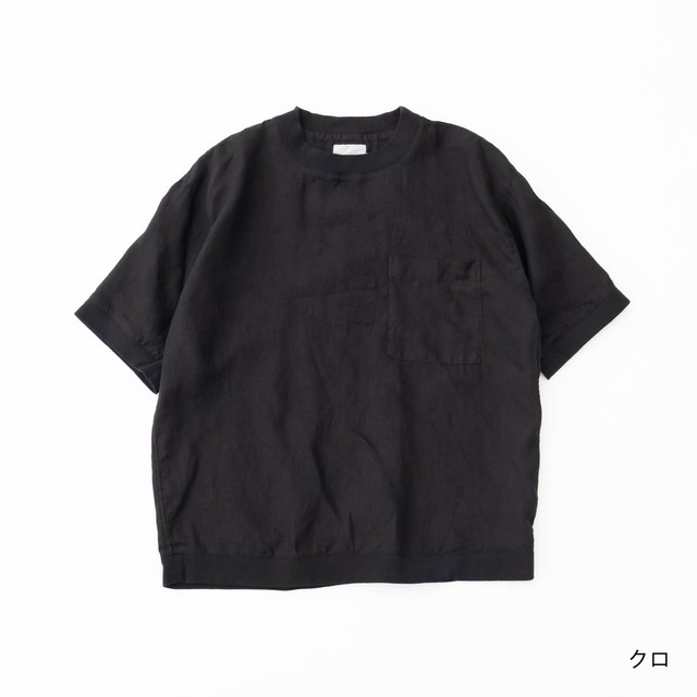 リネン RINEN 60/1リネンローン 半袖クルーネックシャツ(R39510)全5色