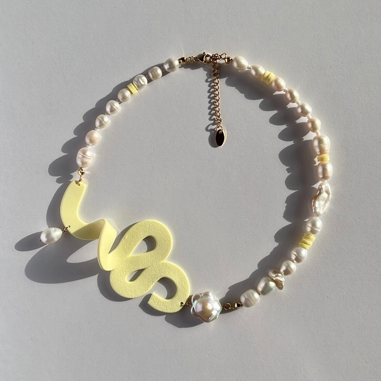 【再入荷】ポリマークレイ 淡水パールネックレス