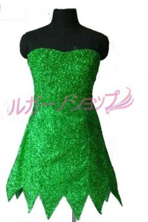 K5035　ディズニーハロウィン　Tinker　Bell　ティンカーベル風　コスプレ衣装　cosplay　コスチューム