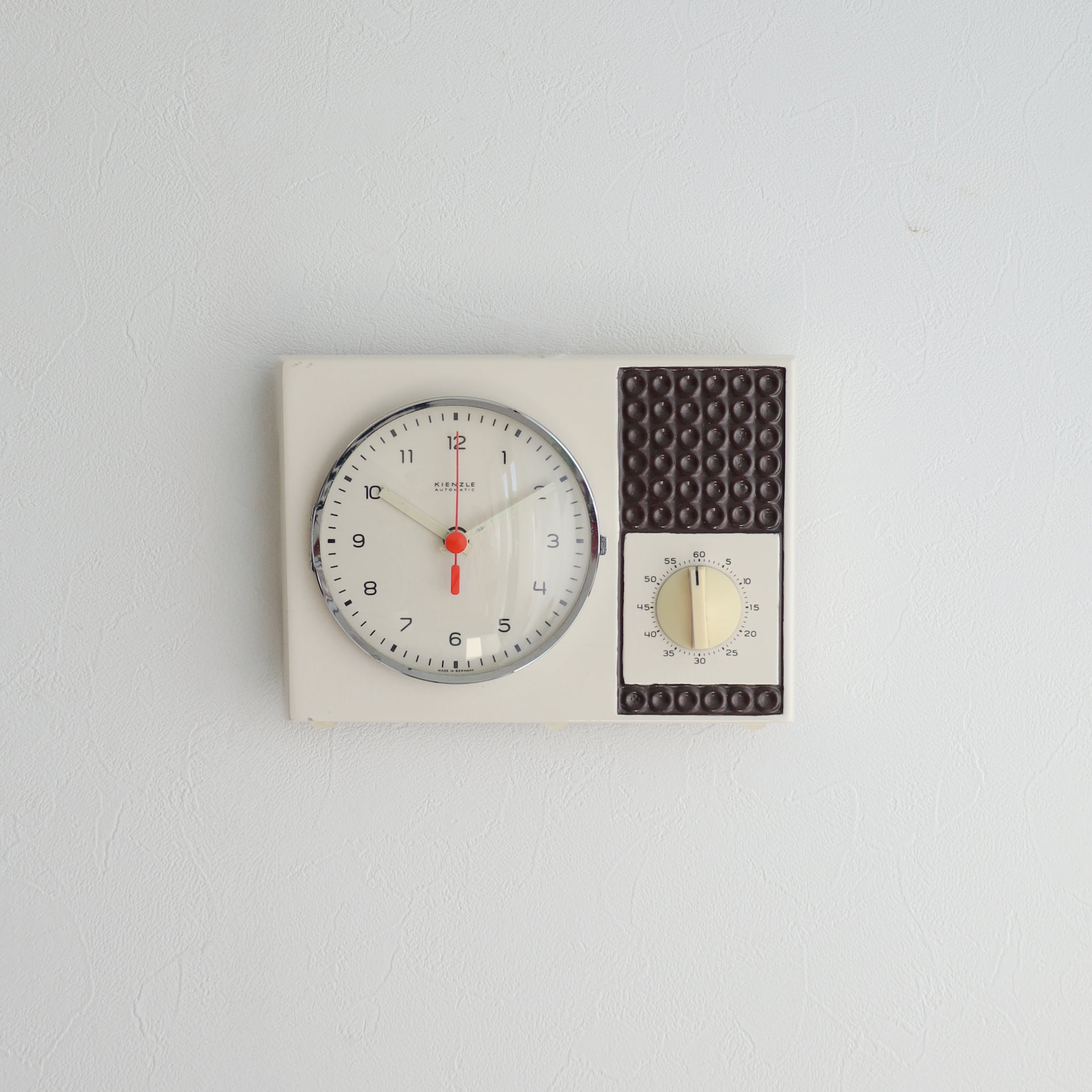 アンティーク調 木製 置時計 クラシックデザイン kienzle ジャンク CERAMIC KITCKEN CLOCK & TIMER | KIENZLE | 1960-70s | Germany