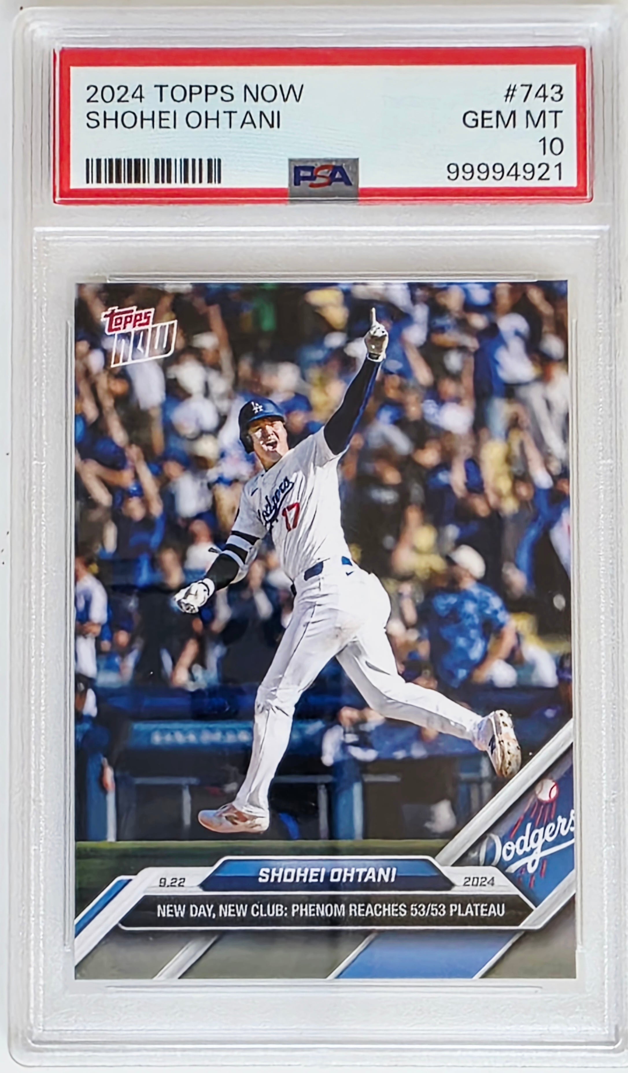 Shohei Ohtani | 2024 Topps Now #743 | LA Dodgers | PSA GEM MT 10