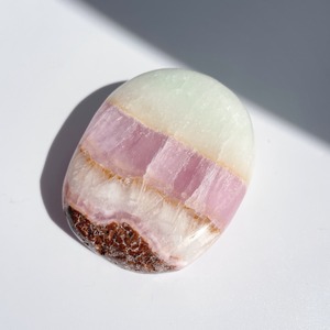 ピンクアラゴナイト パームストーン11◇Pink Aragonite Palm Stone◇天然石・鉱物・パワーストーン