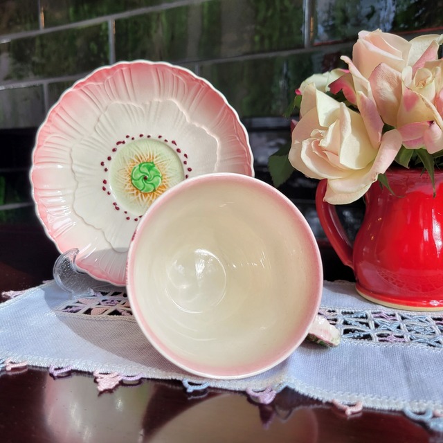 【スタッフォード】フラワーハンドル　カップ＆ソーサー