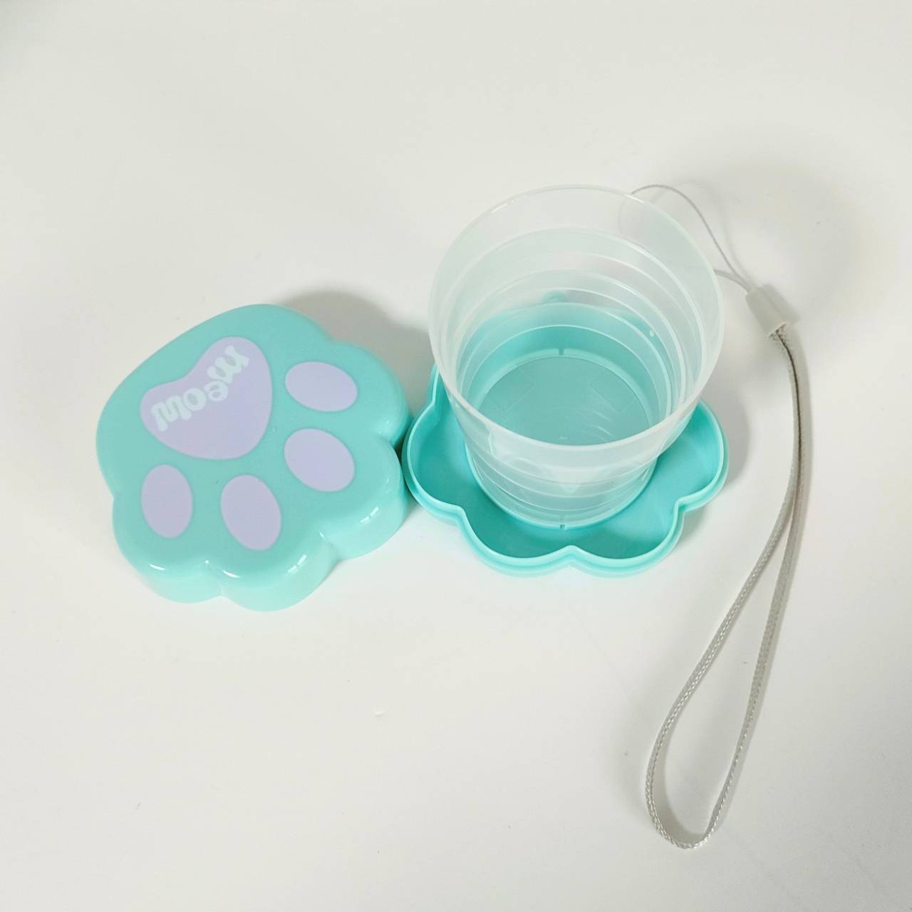 送料無料】ZAK-47 猫 ねこ 折りたたみコップ 蓋付き 携帯用 コンパクト