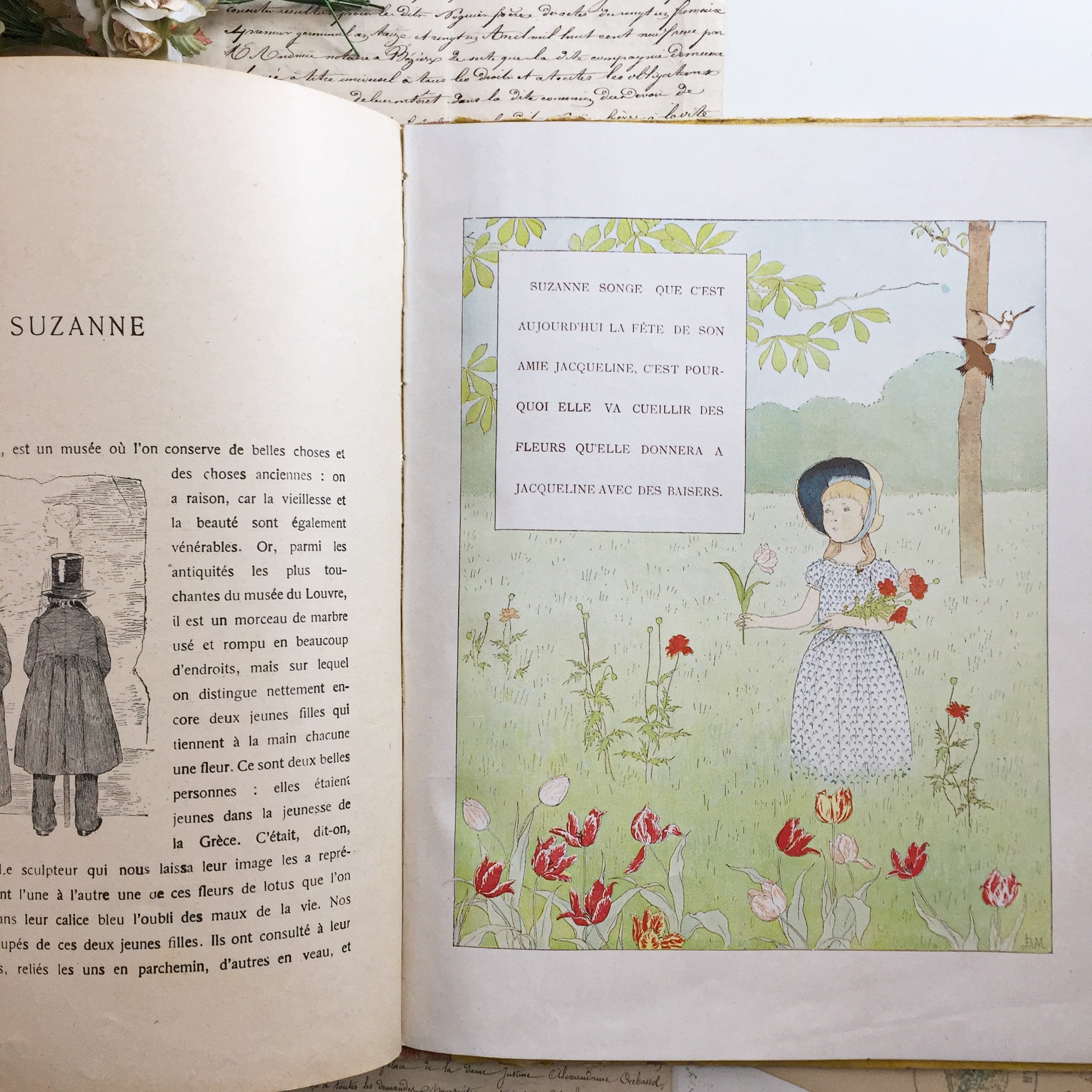 ヴィンテージ 紙もの やさしすぎるフランスの児童書 絵本 挿絵本 1910 ヴィンテージ 紙もの やさしすぎるフランスの児童書 絵本 挿絵本 1910