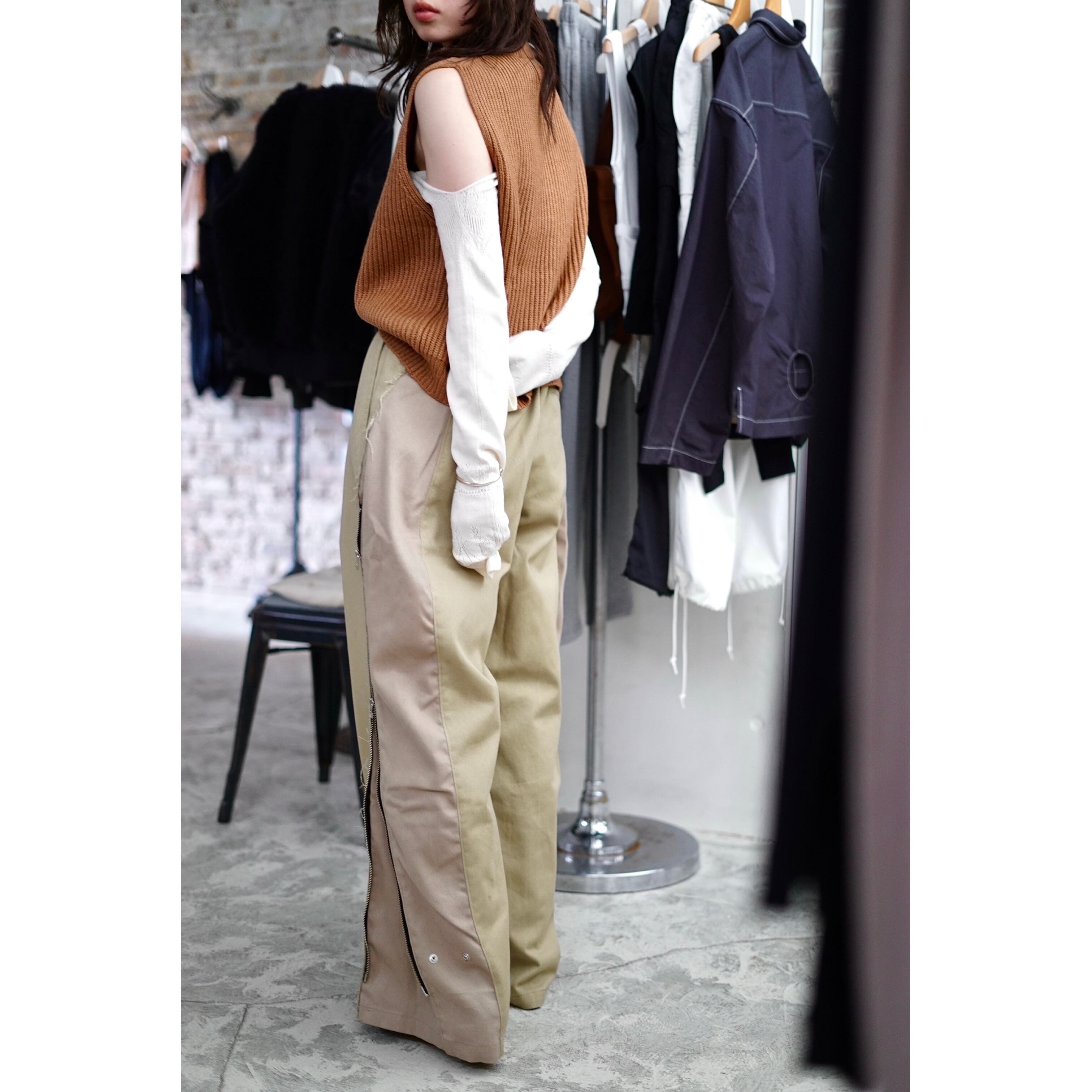 OLD PARK(white tag) / ZIP BAGGY PANTS (WORK / M-① / M-②) | JUQUI