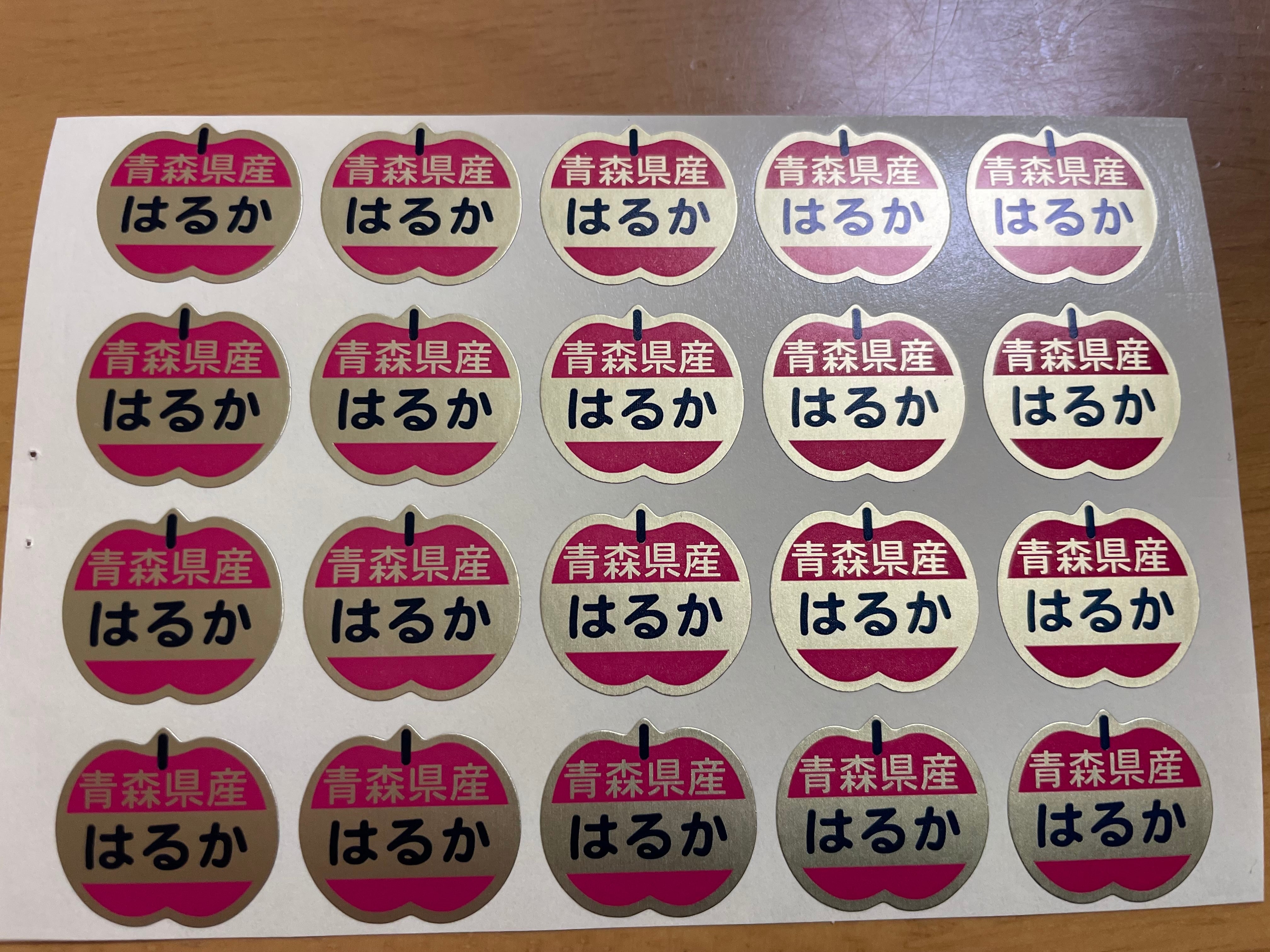 【リピート】すず さま専用【カット済み☆】お名前シール（りんご☆ ） りんごシール はるか | 津軽燈LAB