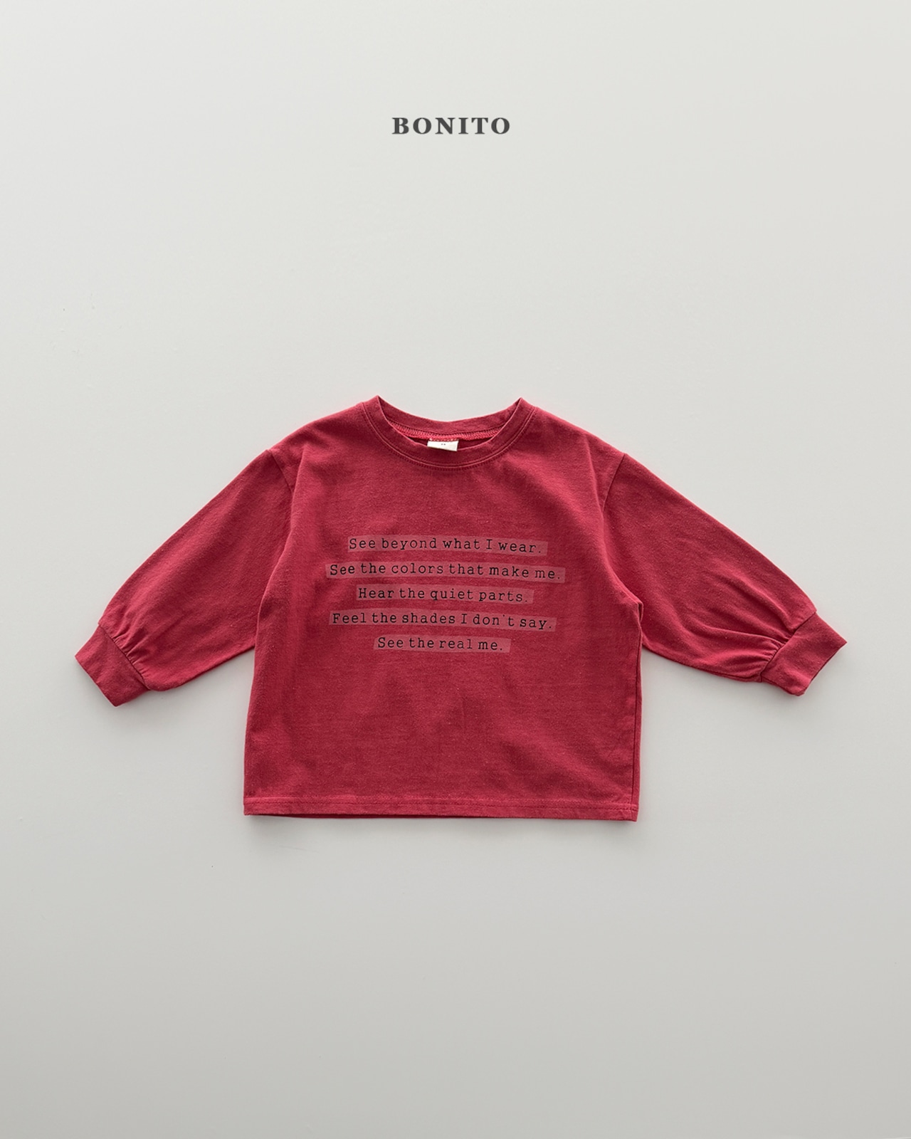 BONITO 26/SS レタリングしぼり付きカットソー