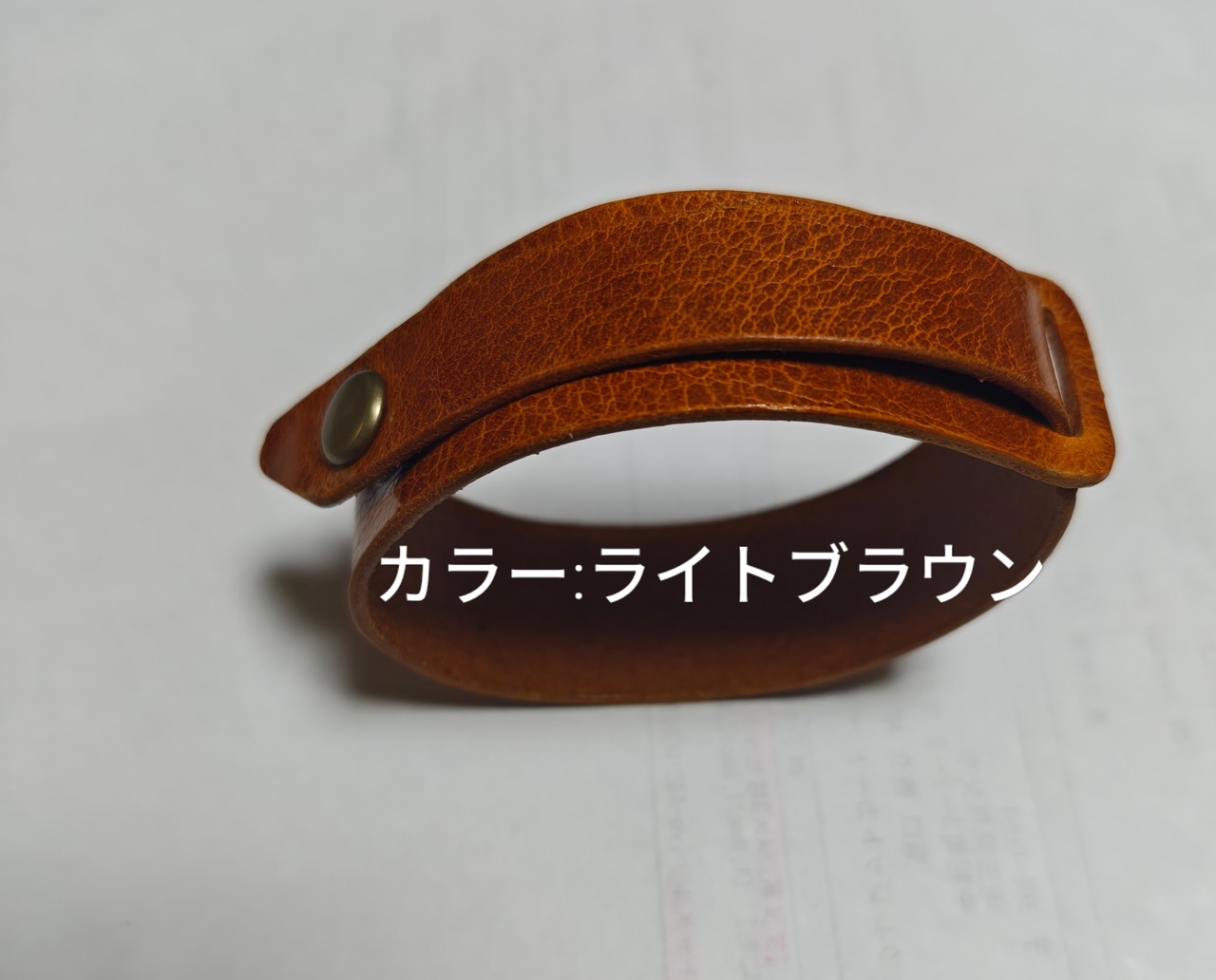 オイルレザーのレザーブレスレット【各色】の画像01