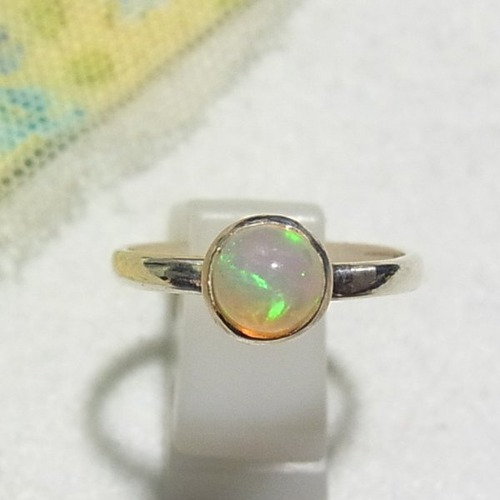 シルバーリング エチオピアンオパールの指輪  size14.5 新品　 アクセサリーのセール通販　8898SR
