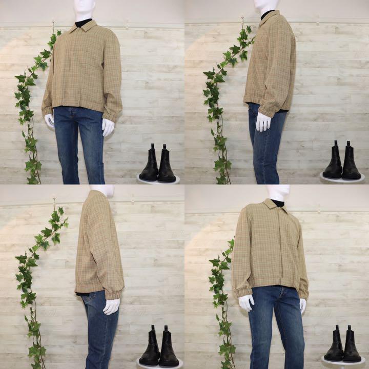 AURALEEウールダブルフェイスチェックブルゾン サイズ4/XL 2020SS