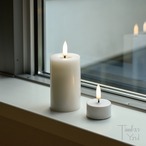 ［H7.5cm］LED メルテッドピラーキャンドル (ノルディックホワイト) / UYUNI Lighting（ウユニライティング）/ LEDキャンドル / 正規販売店