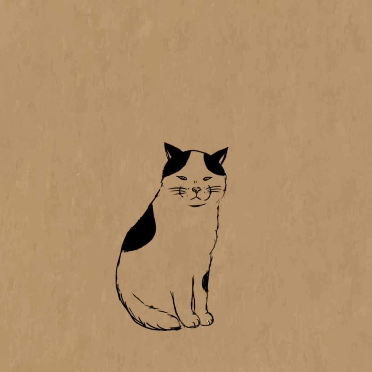 愛すべき猫たち「…」|イラストペーパー(ダウンロード版)