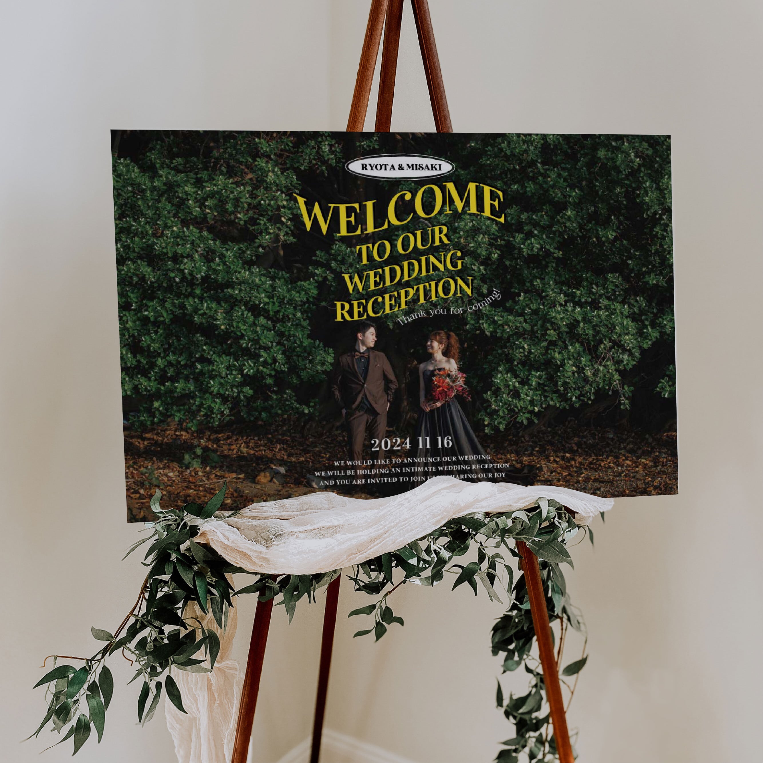 ウェルカムボード｜洋画風｜結婚式 | HAPILY