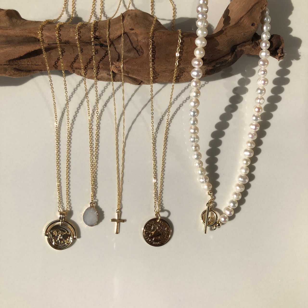 8カラー ドゥルージー ゴールドネックレス