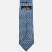 3-Fold Silk Tie, Floral Pattern, Grey - JA056337-9