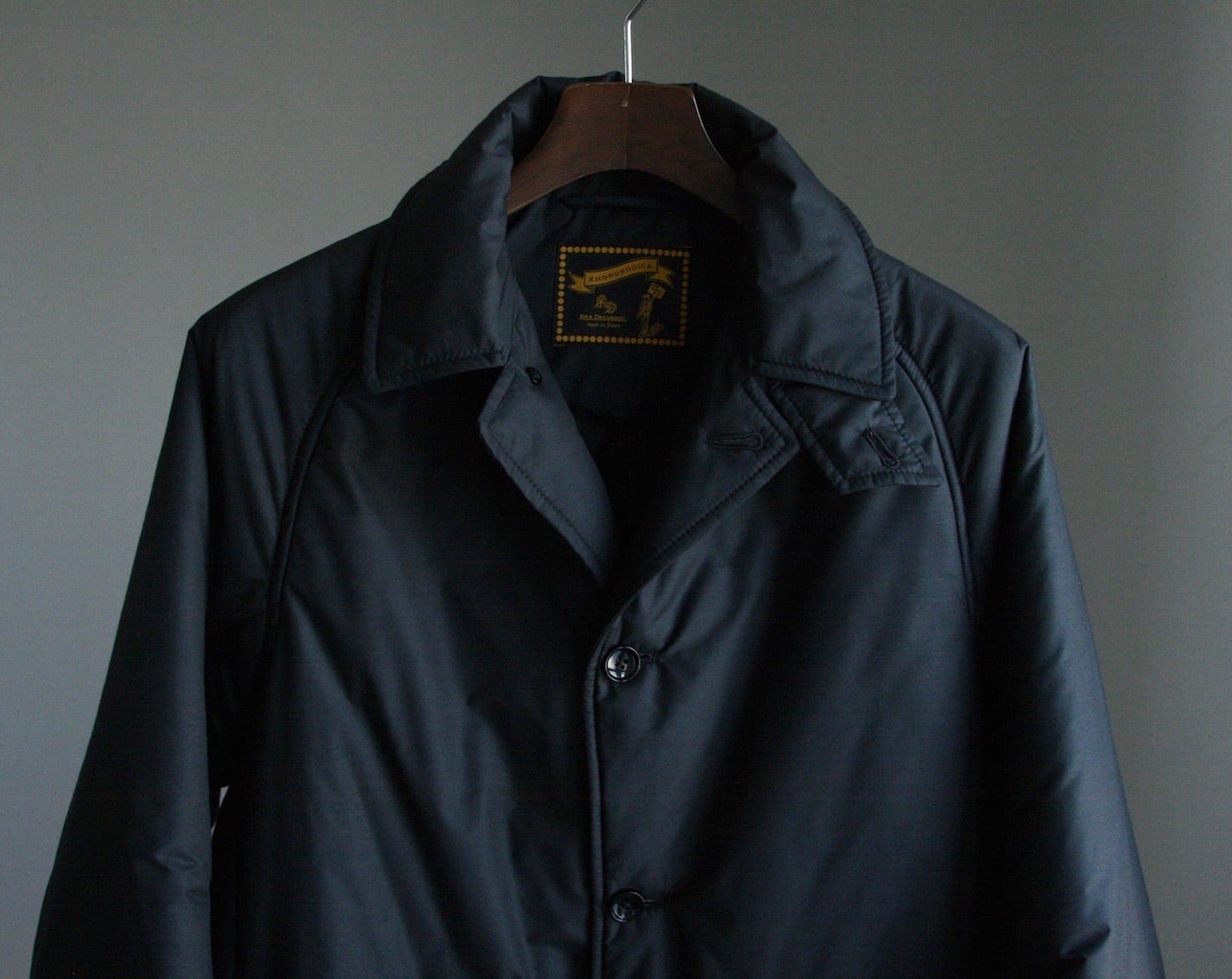 THINDOWN BAL COLLAR COAT / シンダウン バルカラーコート (BLACK