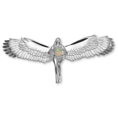 【TaroWashimi　鷲見太郎　Pendant　ペンダント】エンジェルペンダントw/カットオパール6×4【送料無料】