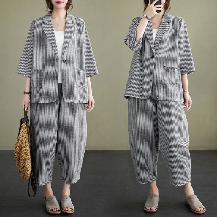 初回送料無料 カジュアル上着 スーツコート 綿麻スーツトップス レーディスファション商品