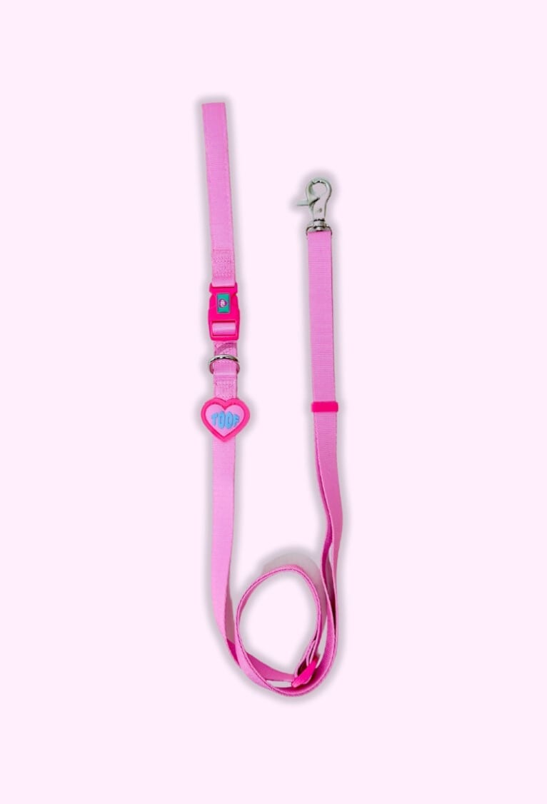 即納【TOOF】Heart logo Leash (PINK)