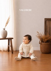 韓国子供服 / 26Autumn / 〖取寄〗valubebe / グローリー ピンタック ワンピース / ベビー服 / キッズ服 *6M~S*