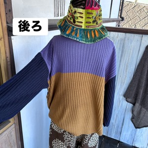 サイドボタンニットプルーオーバー