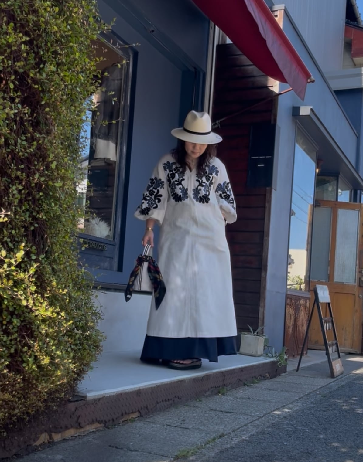 Sara mallika Cotton linen patchwork embroidery dress | Pay ID