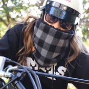 ROBIN NECK WARMER /チェック(BK/GR)&ブラックファー