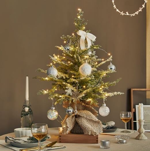 【BEDE】クリスマスツリー ミニツリー シルバー系 65cm