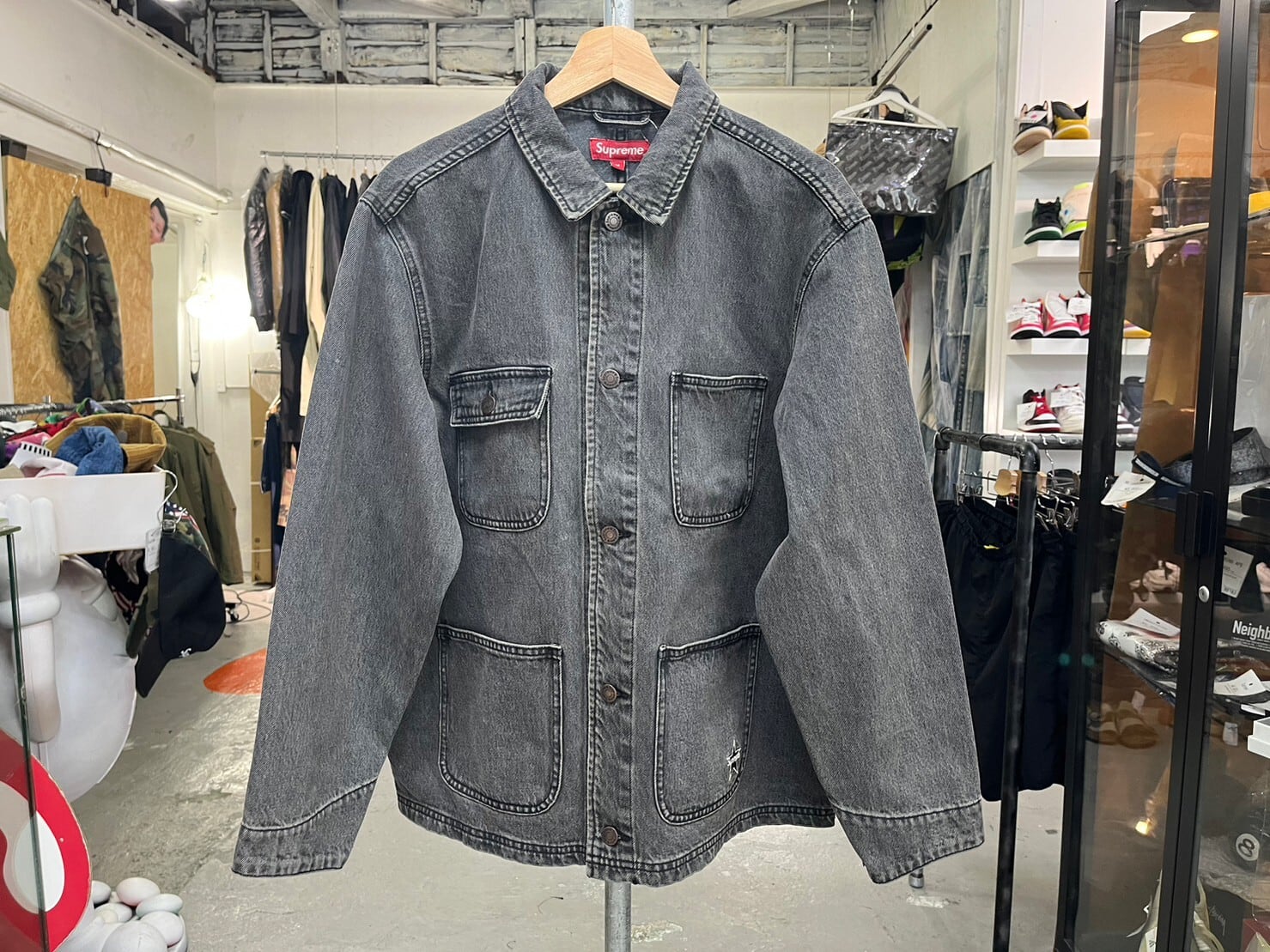 Supreme DENIM CHORE COAT BLACK MEDIUM 19207 | BRAND BUYERS OSAKA