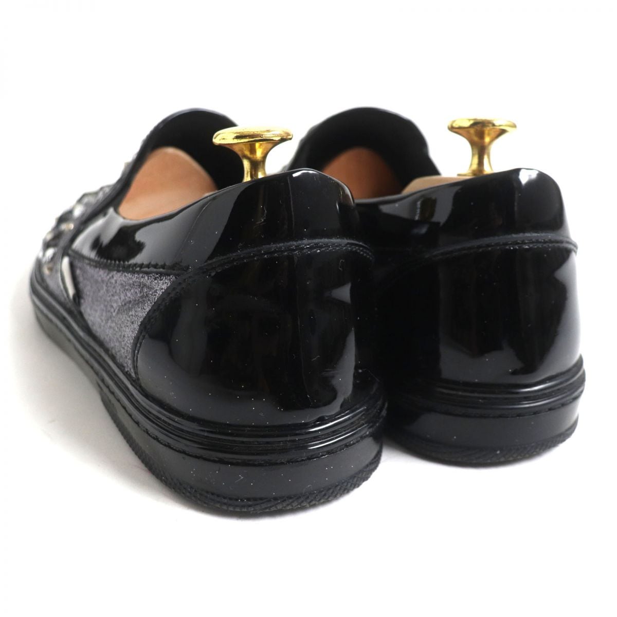 【美品】JIMMY CHOO 黒エナメルサンダル ジミーチュウ 黒 エナメルサンダル 良品▽JIMMY CHOO ジミーチュウ