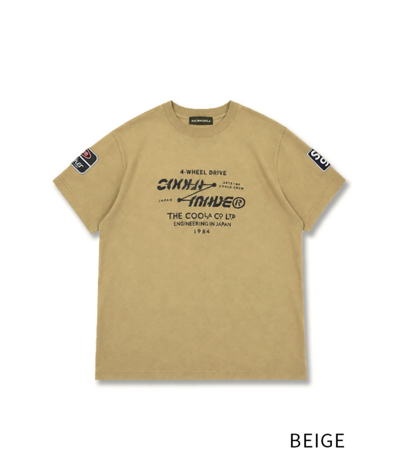 COOLAドライブプリントベーシックTシャツ (BEIGE)　CQ-49002